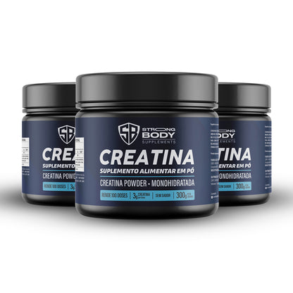 Kit 3x Creatina Monohidratada Strong Body
