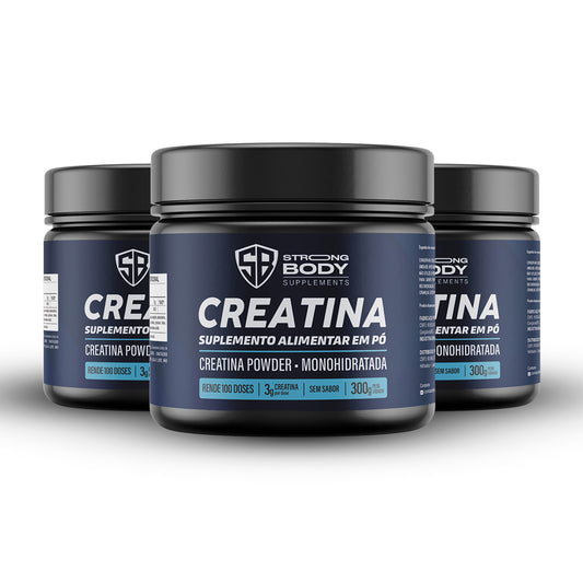 Kit 3x Creatina Monohidratada Strong Body