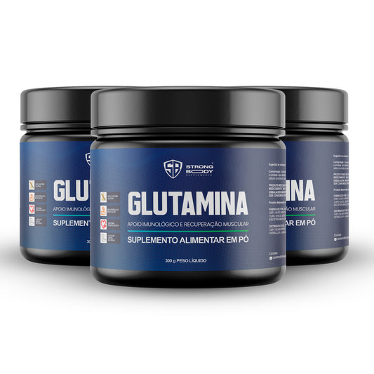 Kit 3x Glutamina Strong Body