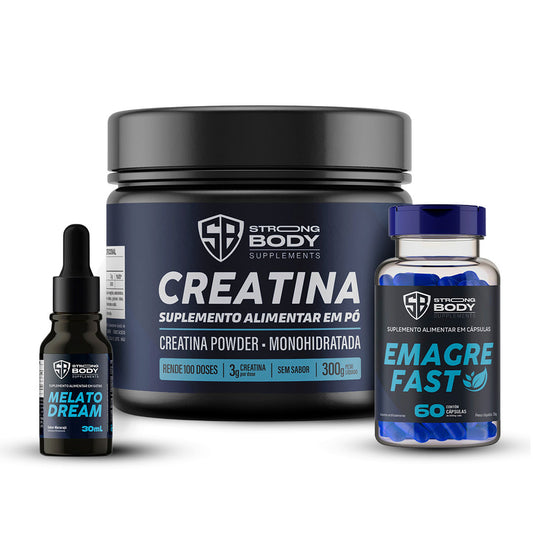Kit Essencial (Creatina + MelatoDream + EmagreFast)